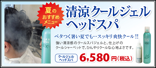 清涼クールジェルヘッドスパ